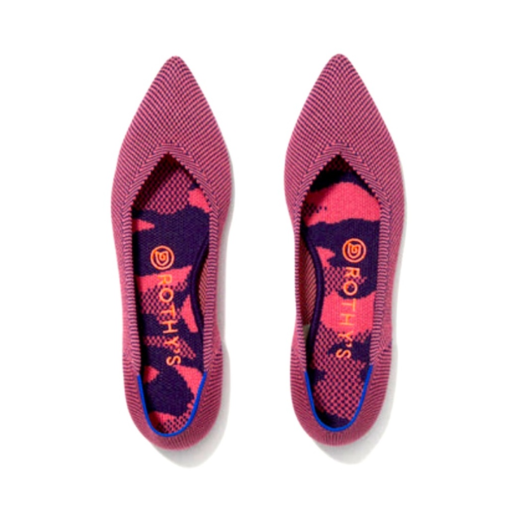 Rothys pink point flats. Discontinued! Washable!